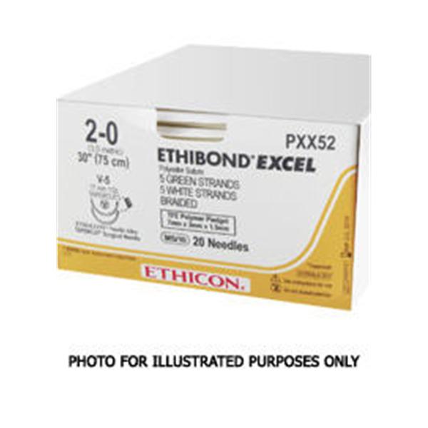 Suture 0 Polyester V-7/V-7 Ethibond White 36